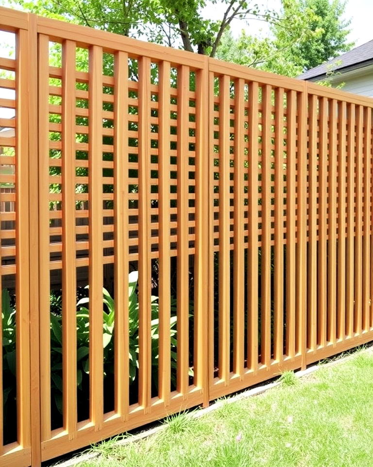 japanese design open slatted wooden fence - 40 Japanese Fence Ideas