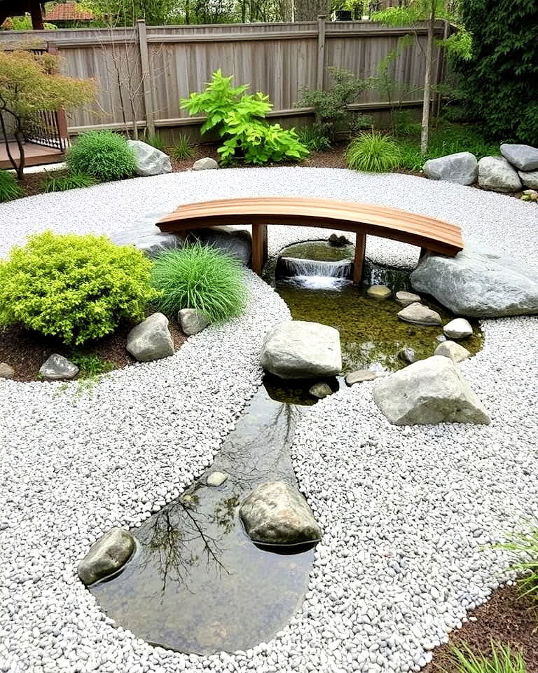 japanese garden with gravel pond - 40 Japanese Garden Ideas