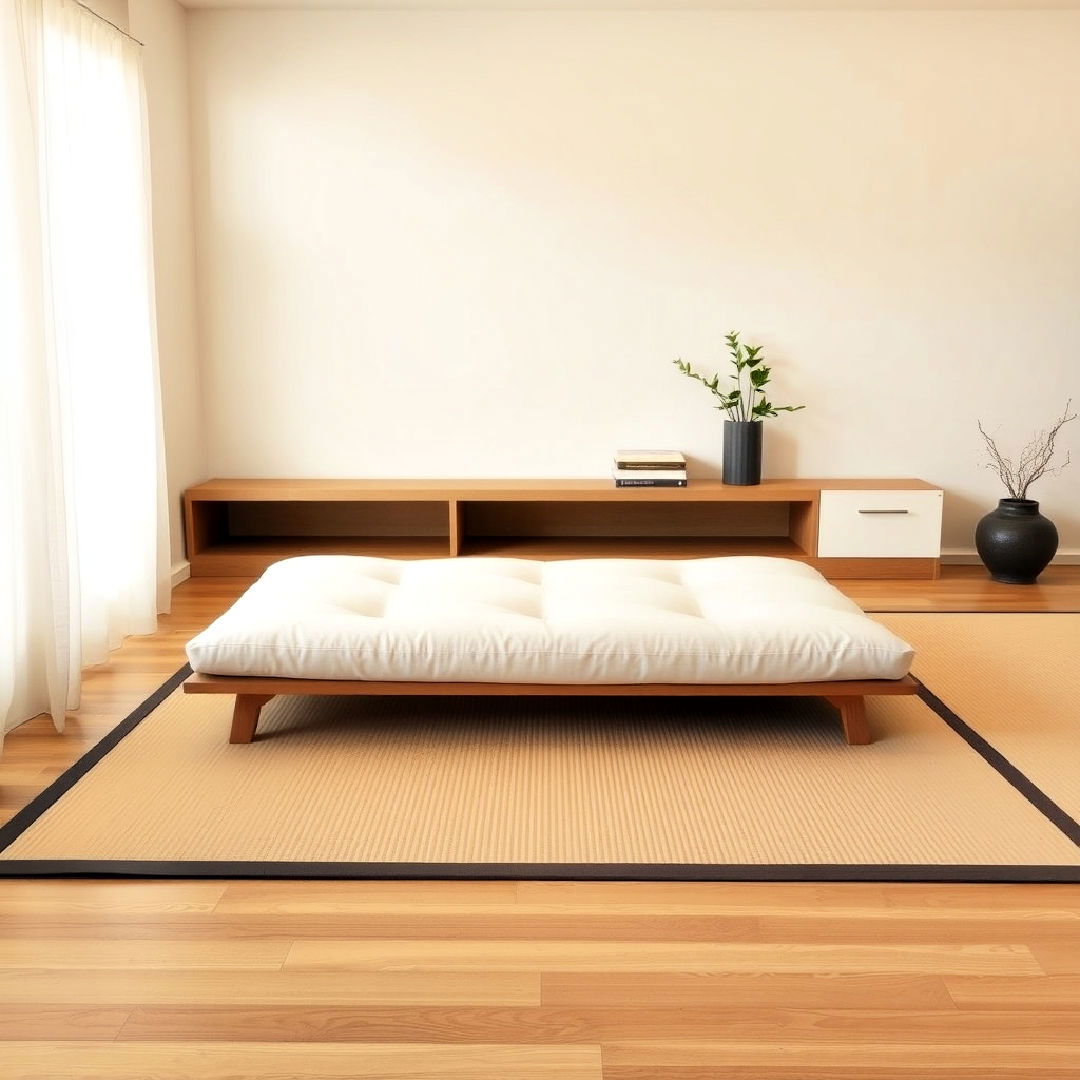 japanese inspired futon setup - 15 Futon Bedroom Ideas