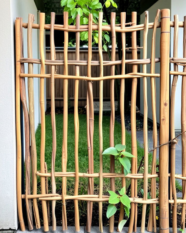 japanese inspired willow branch fence - 40 Japanese Fence Ideas