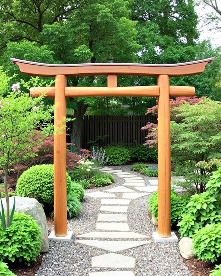 japanese torii gate arbor for garden - 40 Garden Arbor Ideas