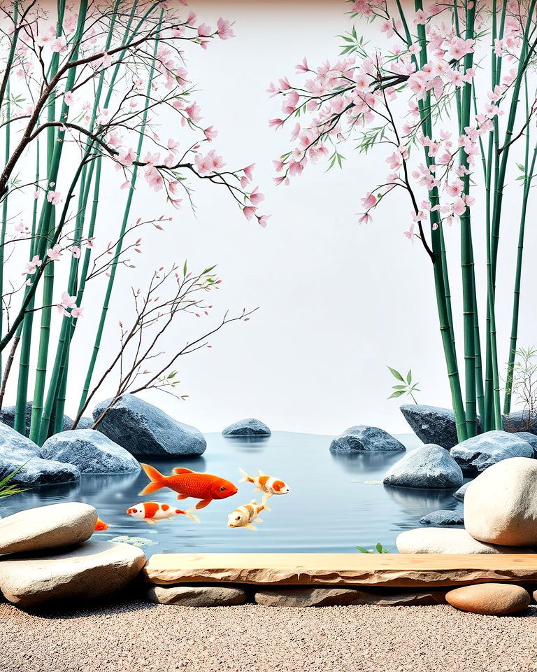 japanese zen garden mural ideas - 30 Garden Mural Ideas