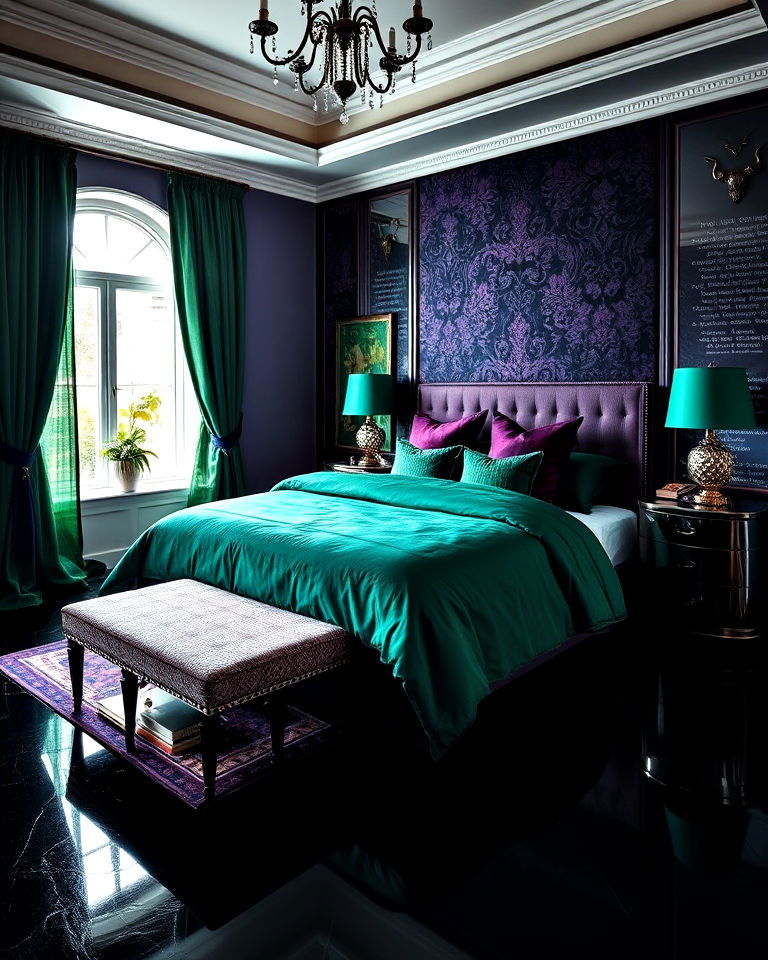 jewel tones for black floor bedroom - 20 Black Floor Bedroom Ideas