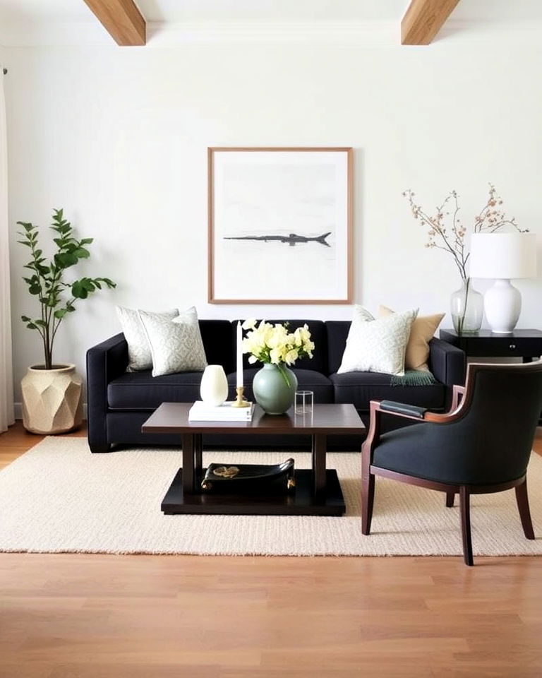 joanna gaines living room with minimalist decor - 25 Joanna Gaines Living Room Ideas