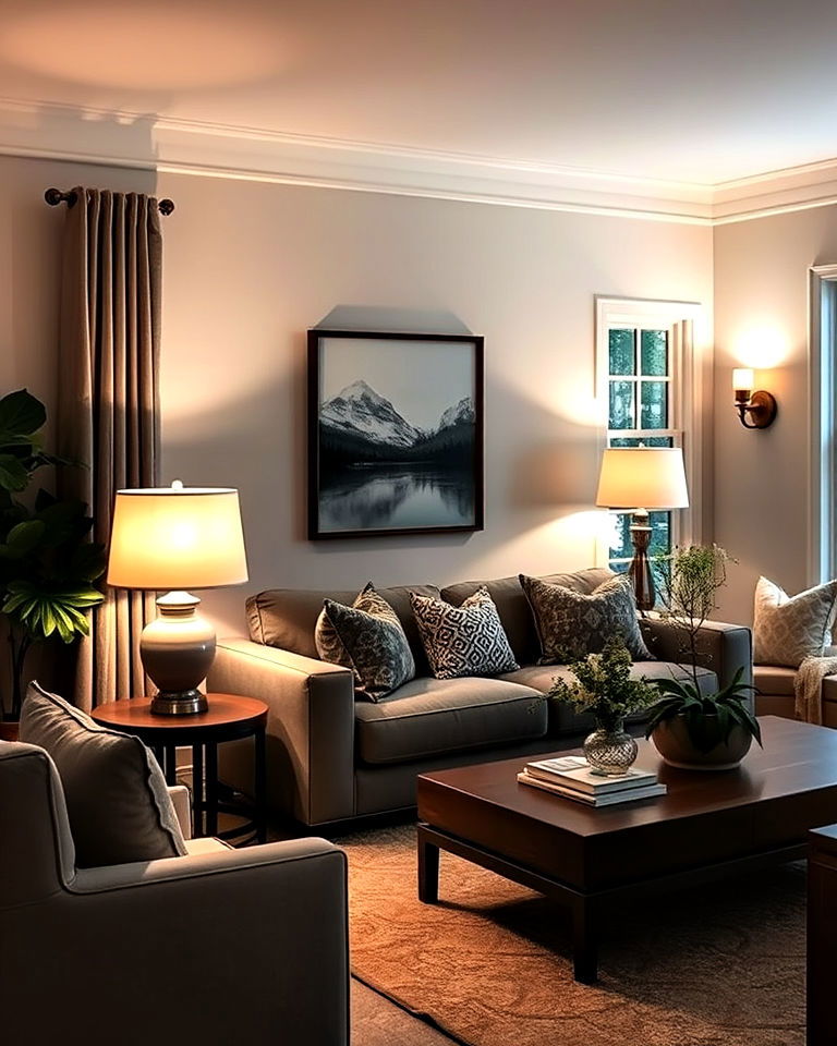 joanna gaines living room with soft ambient lighting - 25 Joanna Gaines Living Room Ideas