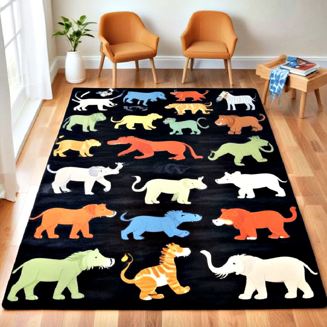 jungle safari themed area rug - 40 Boys Room Ideas