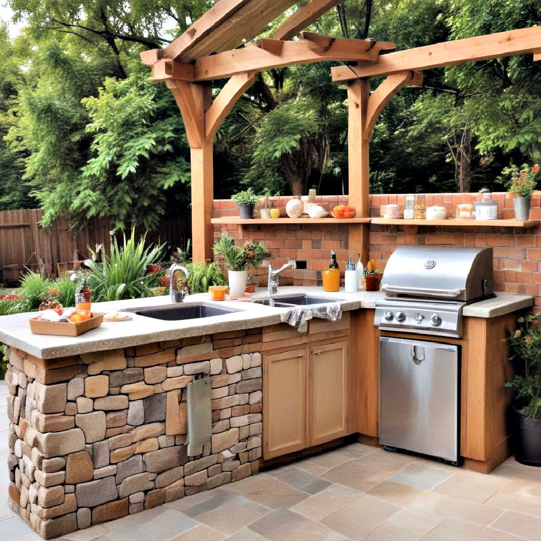 kitchen in backyard - 40 Backyard Ideas