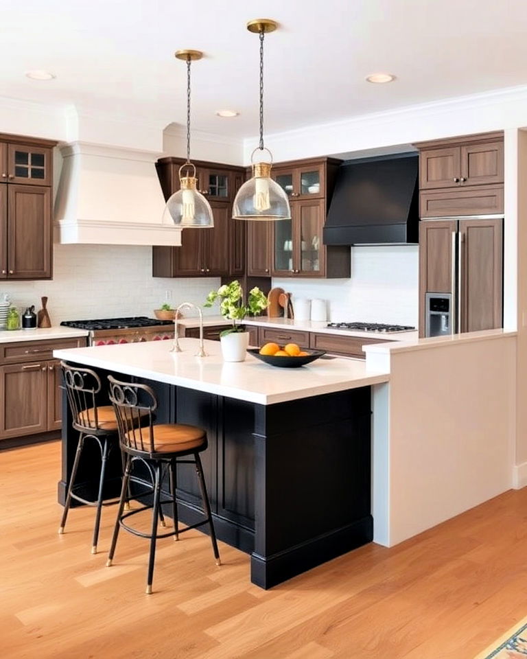 kitchen island extension ideas - 30 Half Wall Ideas