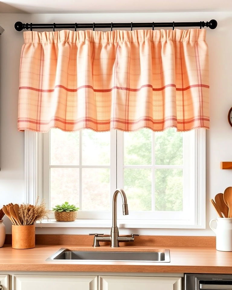 kitchen valance with rod pocket ideas - 20 Kitchen Valance Ideas