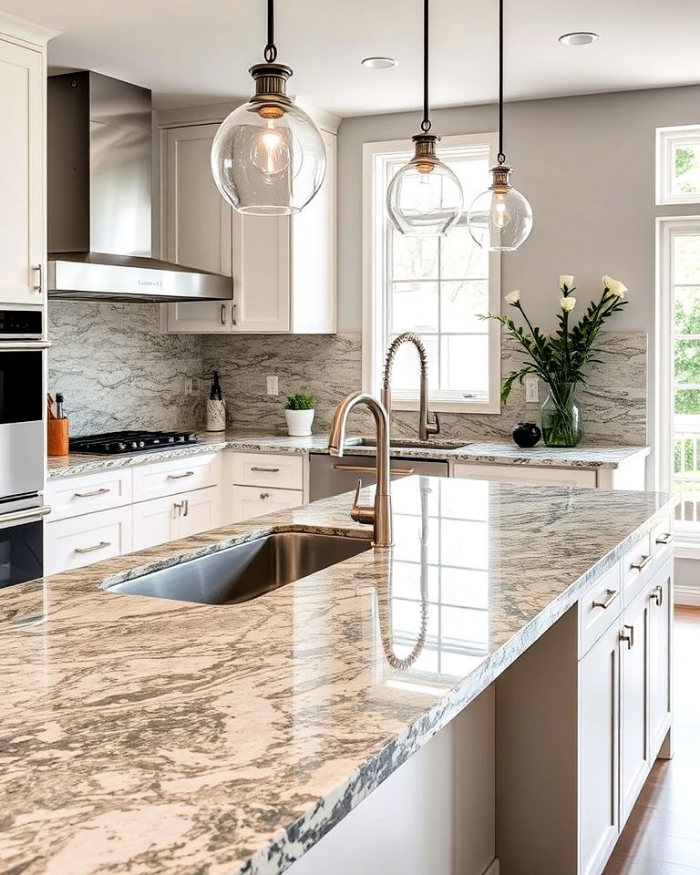 kitchen with granite composite countertop - 40 Kitchen Countertop Ideas