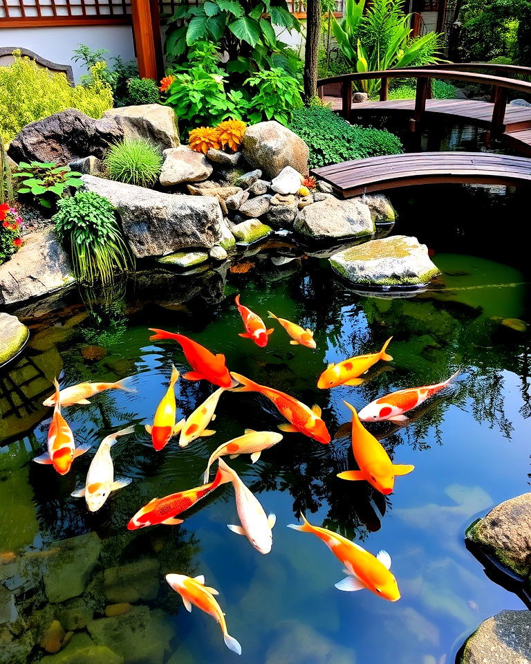 koi pond for japanese garden - 40 Japanese Garden Ideas
