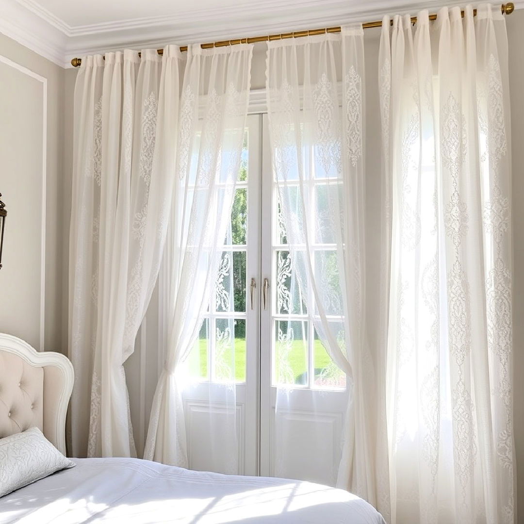 lace curtains for french bedroom decor - 25 French Bedroom Decor Ideas