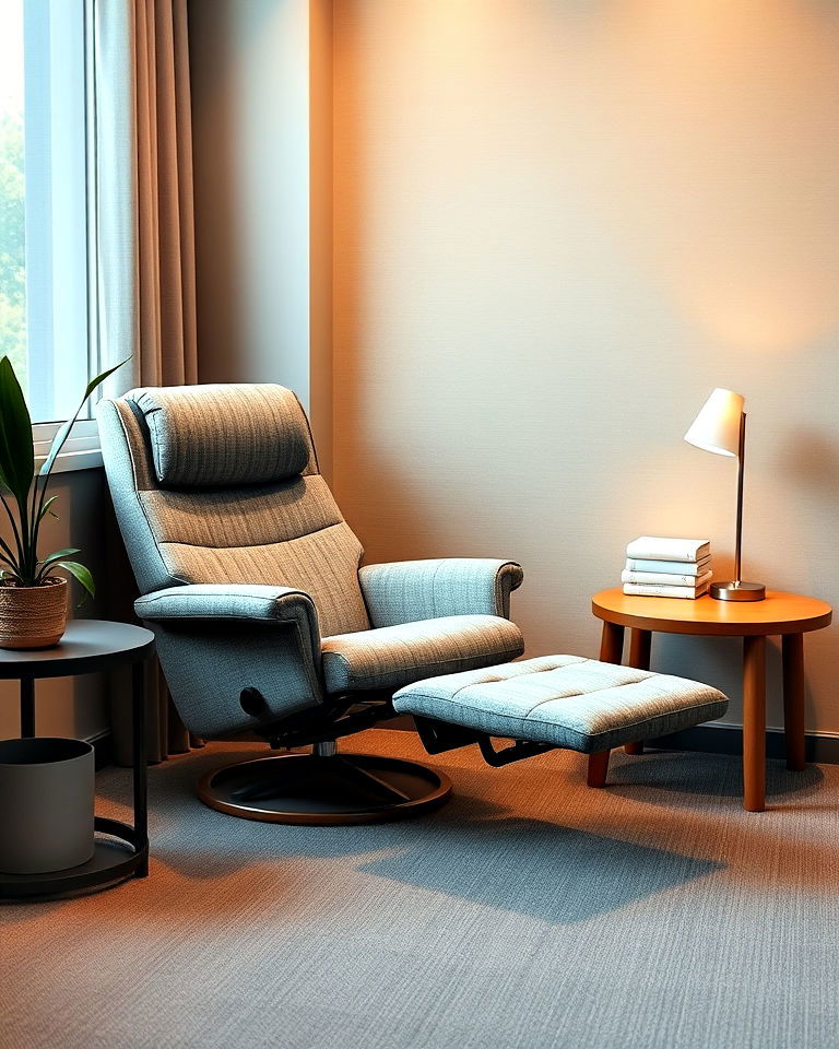 lactation room with cozy seating corner - 20 Lactation Room Ideas