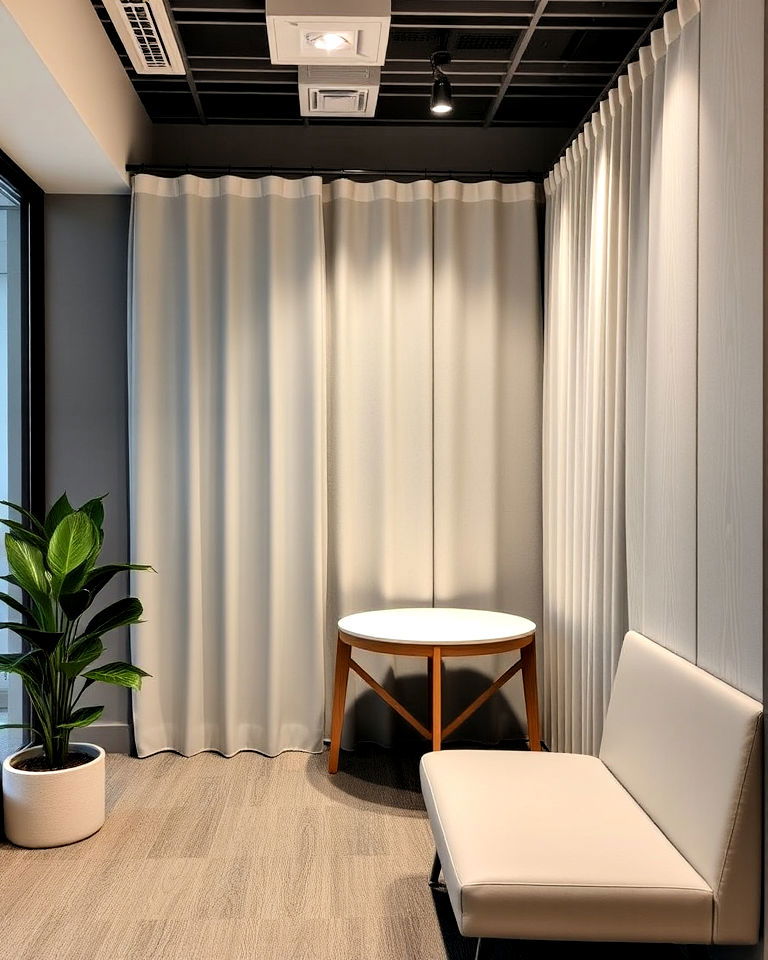 lactation room with privacy partitions - 20 Lactation Room Ideas
