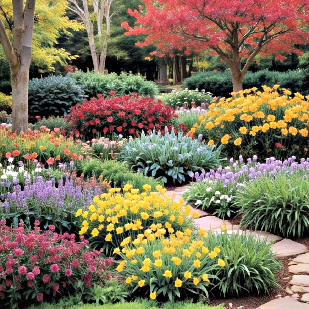 landscape with four season garden - 30 Flower Garden Ideas