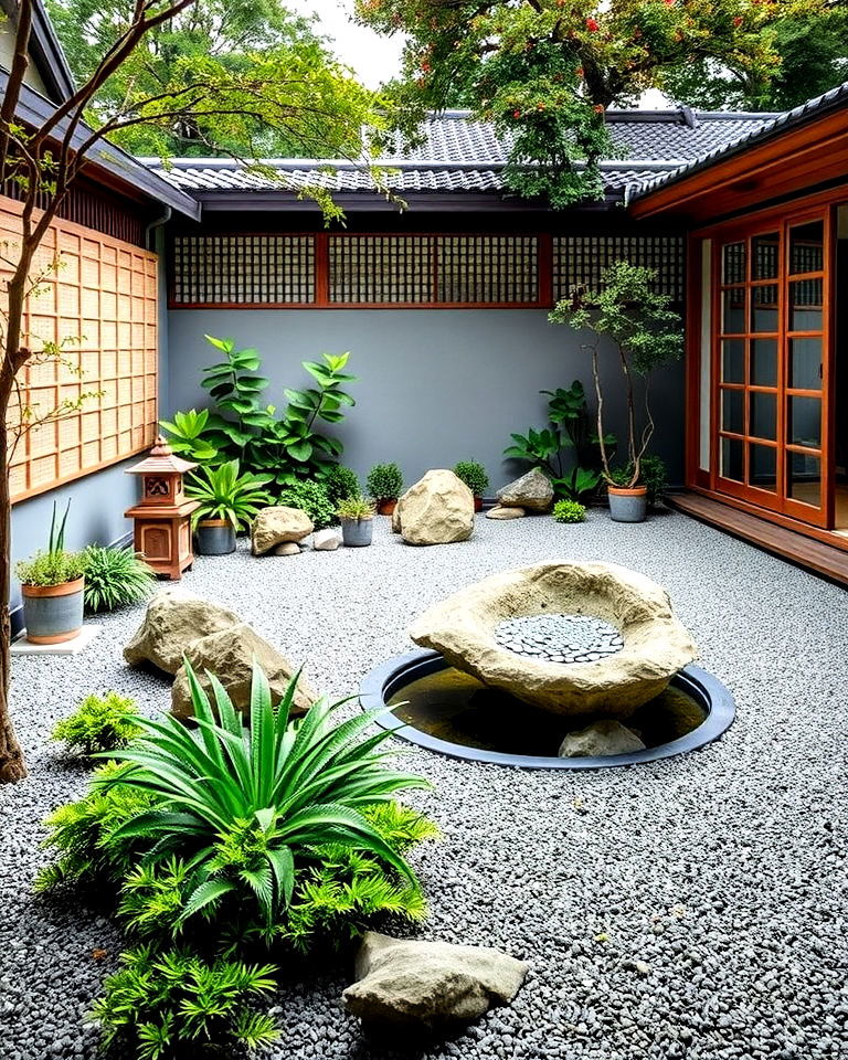 landscape with japanese zen garden - 40 Luxury Landscaping Ideas