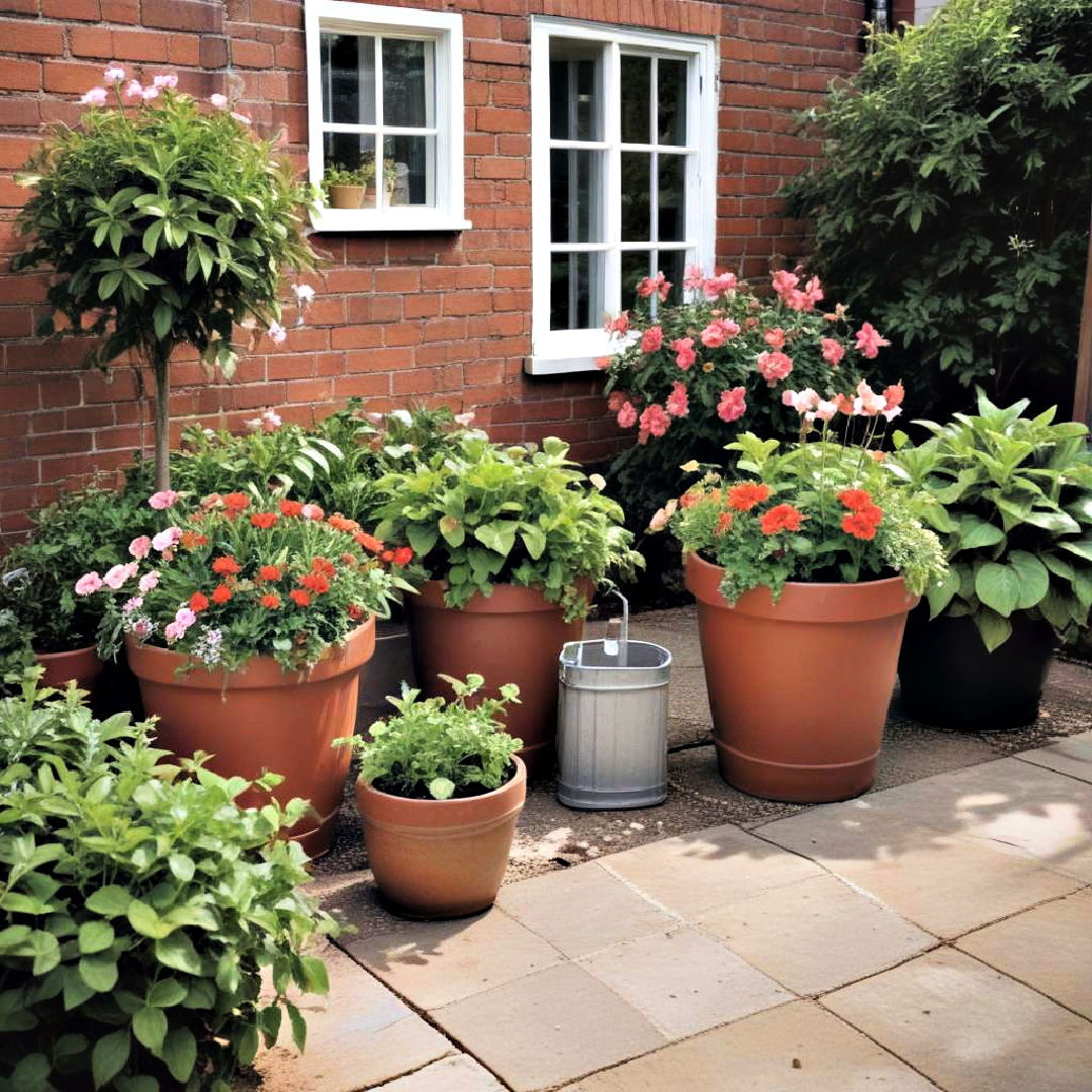 landscaping with container gardening - 40 Small Backyard Landscaping Ideas