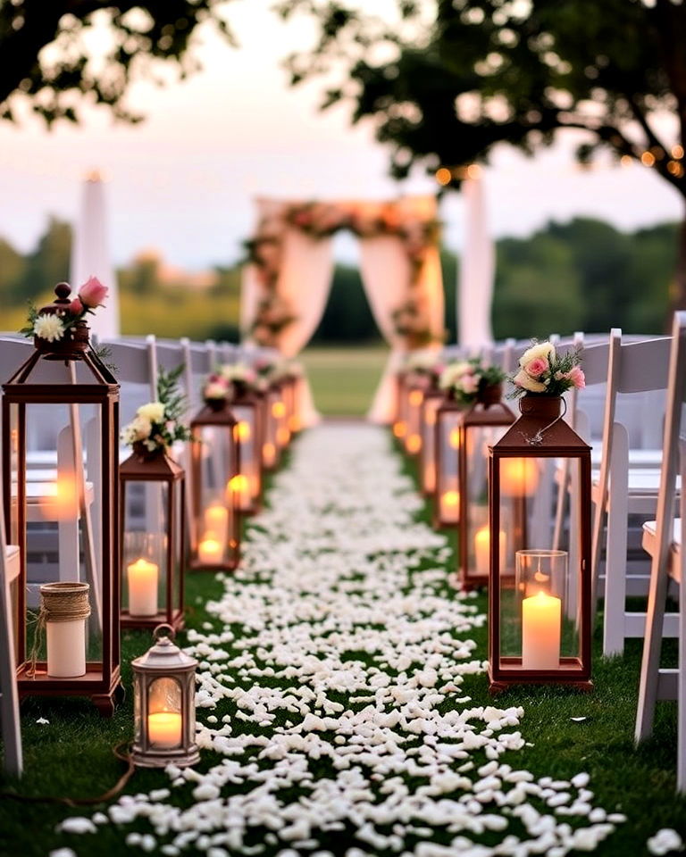 lanterns for outdoor wedding aisle ideas - 30 Lantern Decor Ideas
