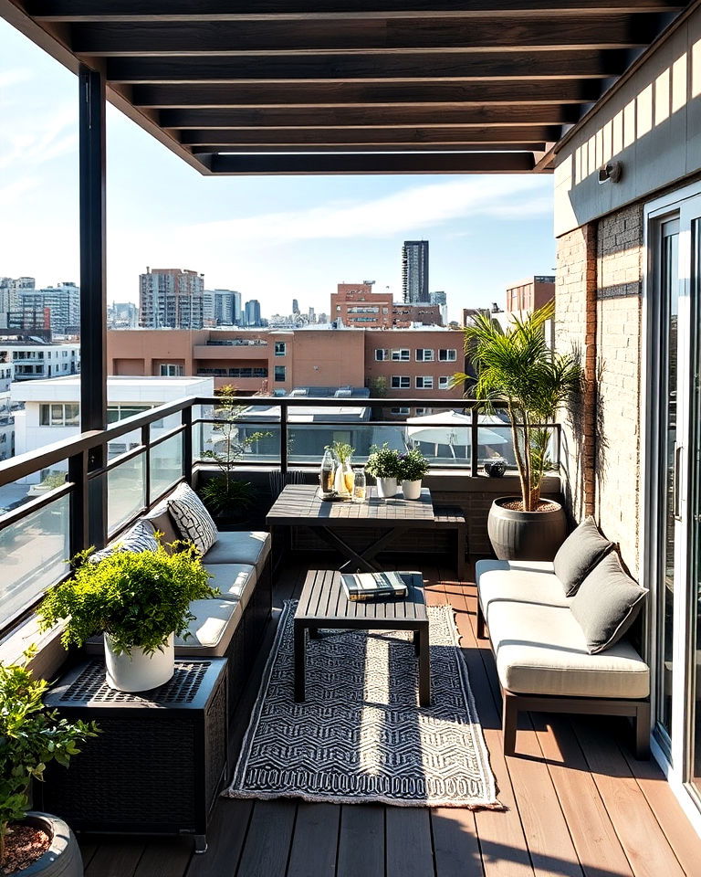 large balcony as multi functional space - 25 Large Balcony Ideas