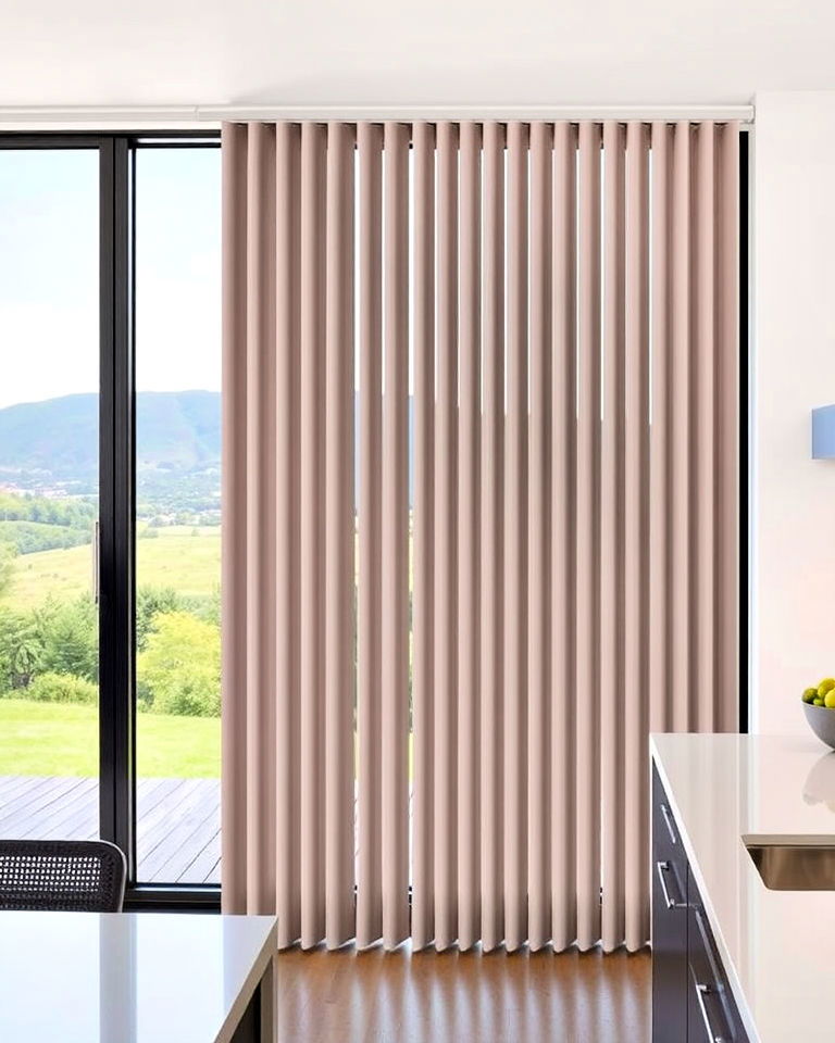 large kitchen windows with vertical blinds - 15 Kitchen Blinds Ideas