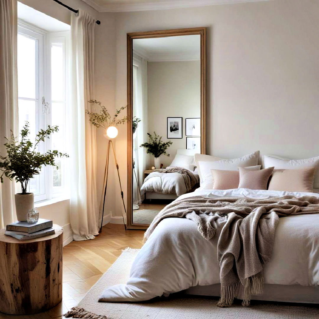large mirror for cozy bedroom - 40 Cozy Bedroom Ideas