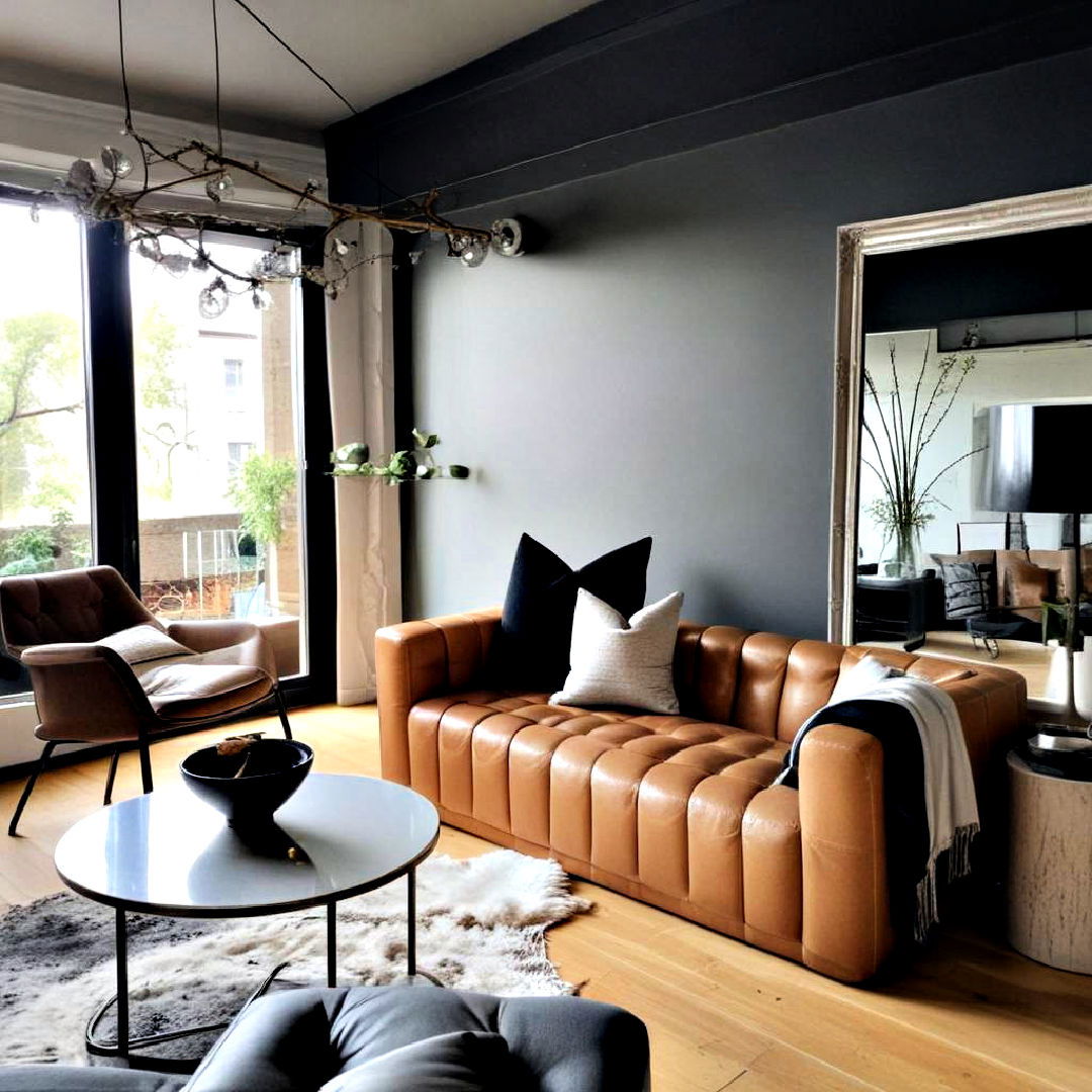 large mirror for living room - 40 Small Living Room Ideas