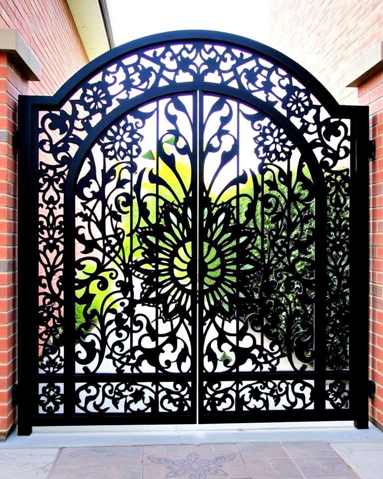laser cut steel gate - 20 Front Door Gate Ideas