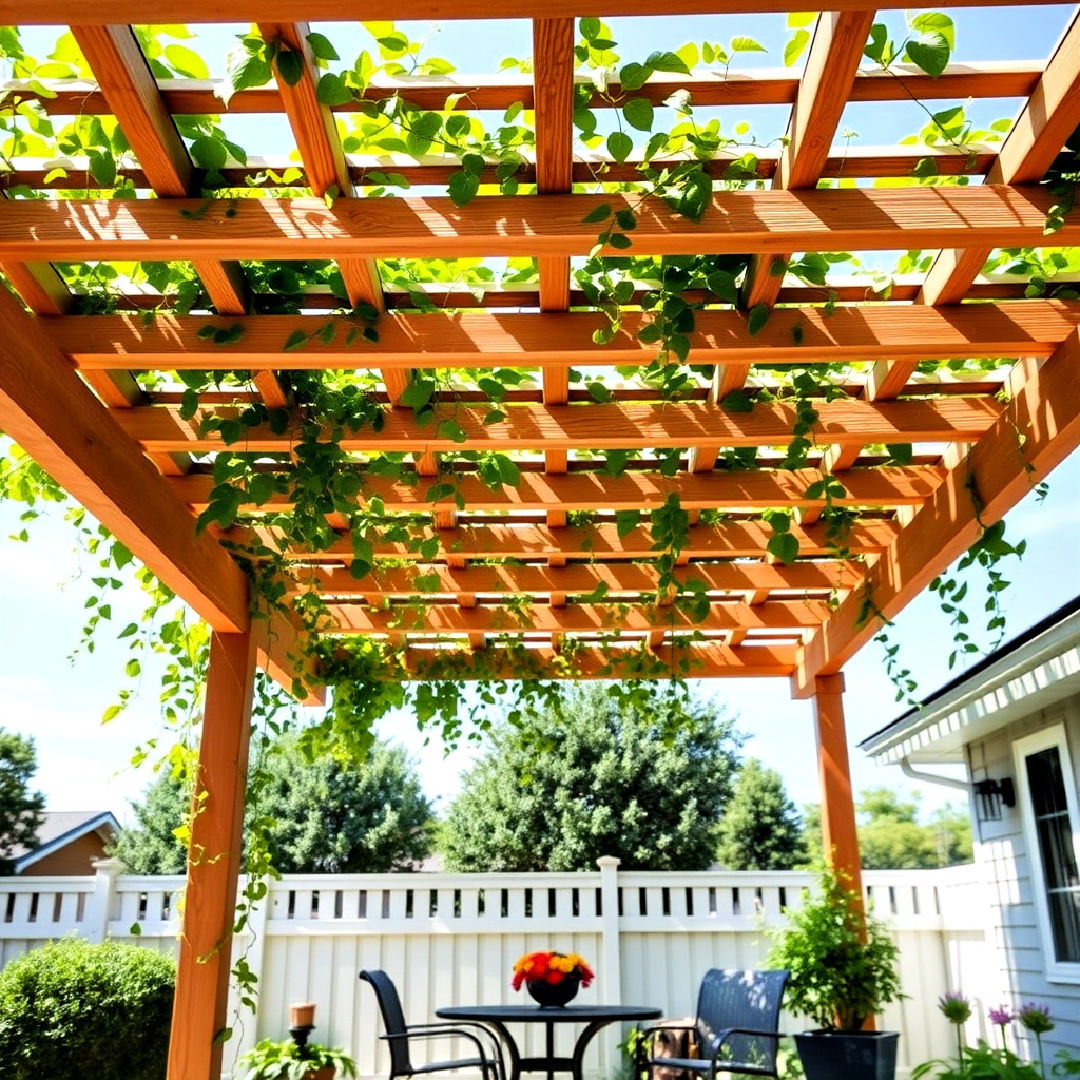 lattice top pergola for patio - 40 Patio With a Pergola Ideas