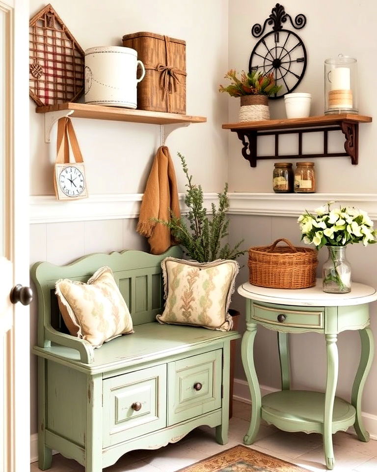 laundry room with sage green furniture - 15 Sage Green Laundry Room Ideas
