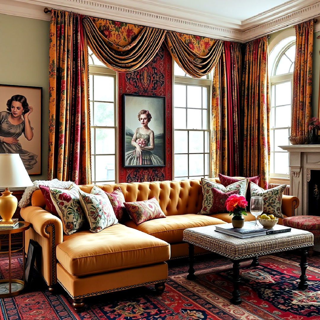 layered textiles and patterns ideas - 30 Maximalist Decor Ideas