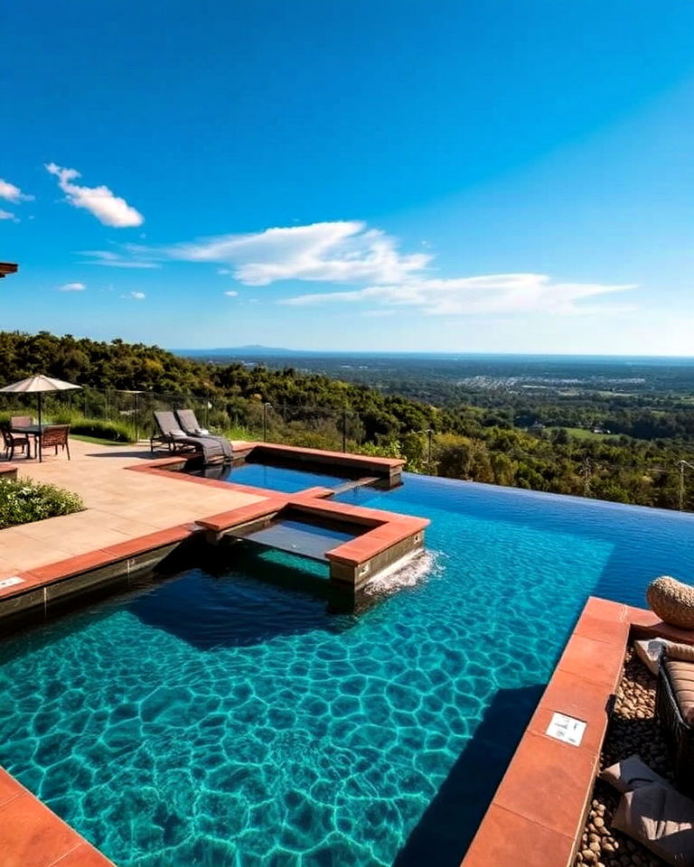 lazy river pool with infinity edge - 20 Lazy River Swimming Pool Ideas