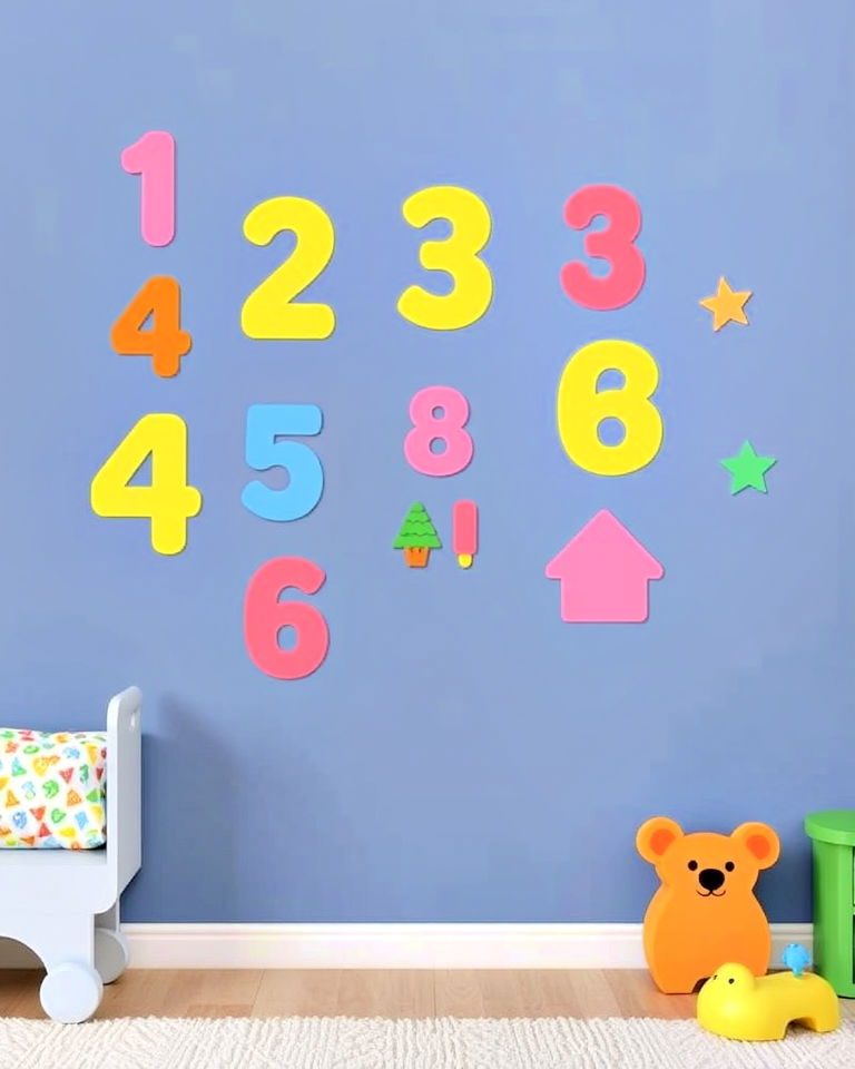 learning wall decals for educational touch - 40 Toddler Room Ideas