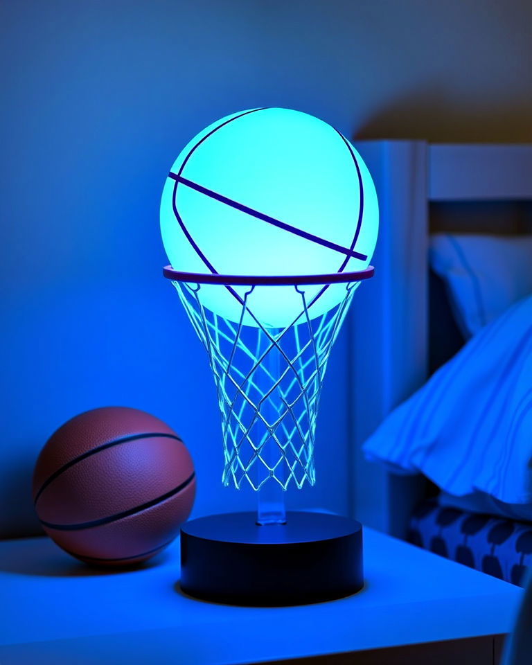 led basketball lamp design - 25 Basketball Room Decor Ideas