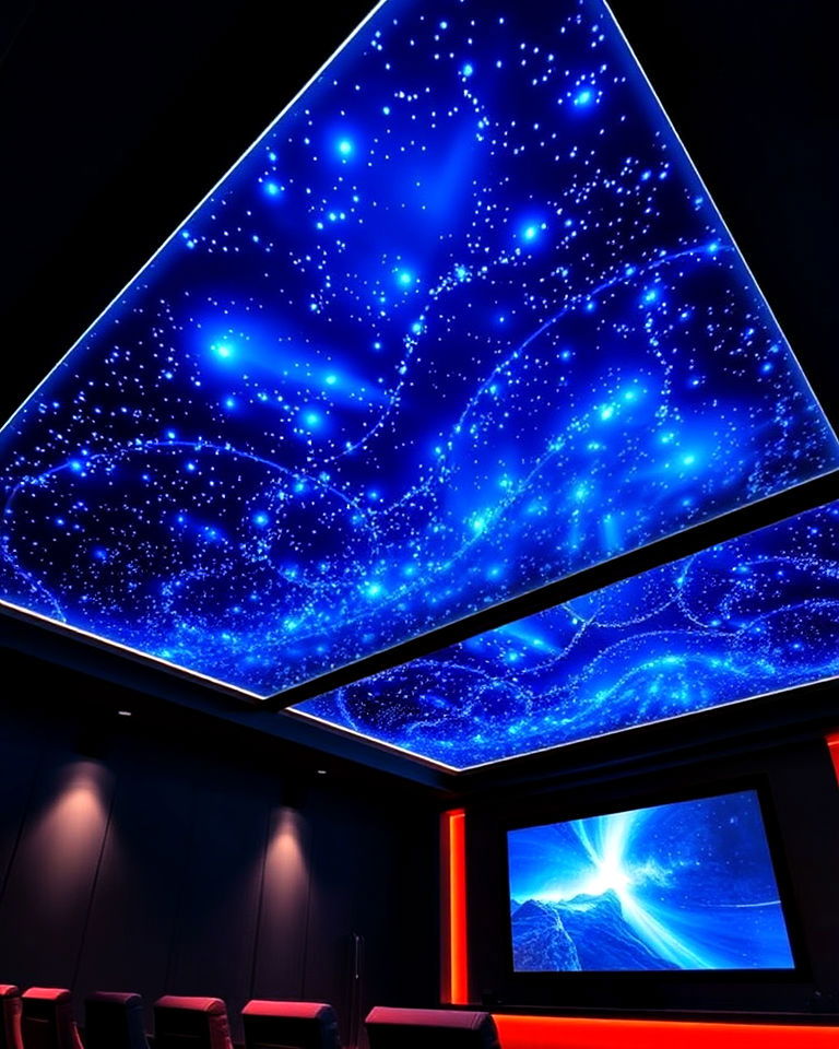 led ceiling panels for modern home theater - 20 Modern Home Theater Ideas