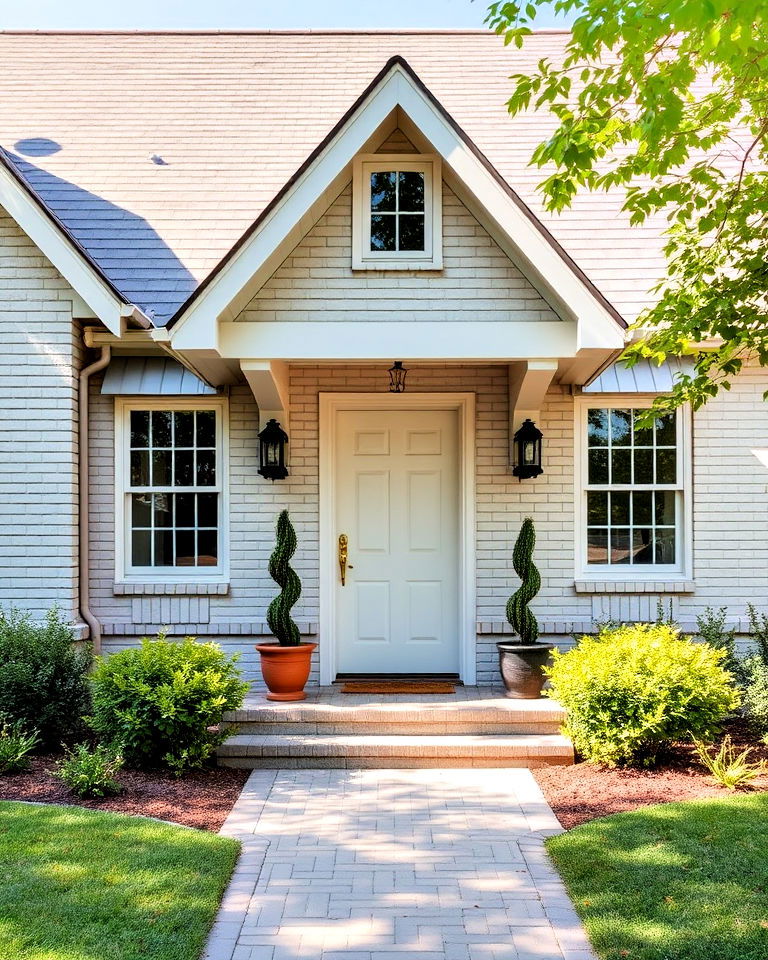 light gray tones for brick exterior home - 30 Gray Brick Exterior Home Ideas