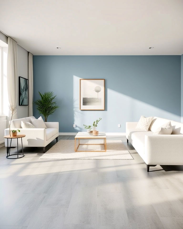 light grey floor and pastel blue walls - 20 Grey Floor Living Room With Blue Walls Ideas