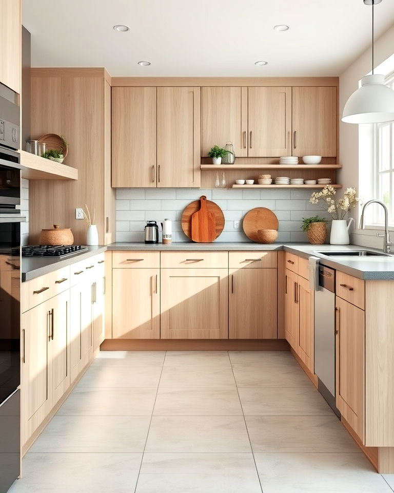 light grey porcelain kitchen floor tiles - 20 Kitchens With Grey Floors
