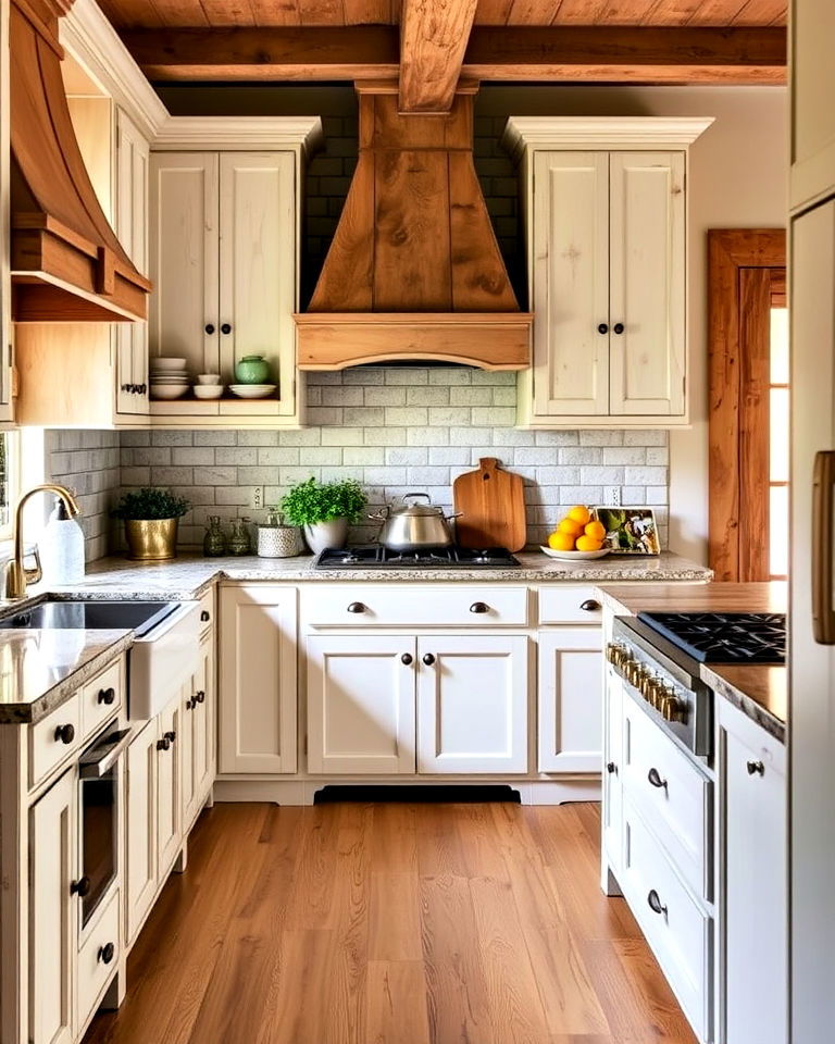 light pine floor to add rustic charm - 20 Light Wood Floor Kitchen Ideas