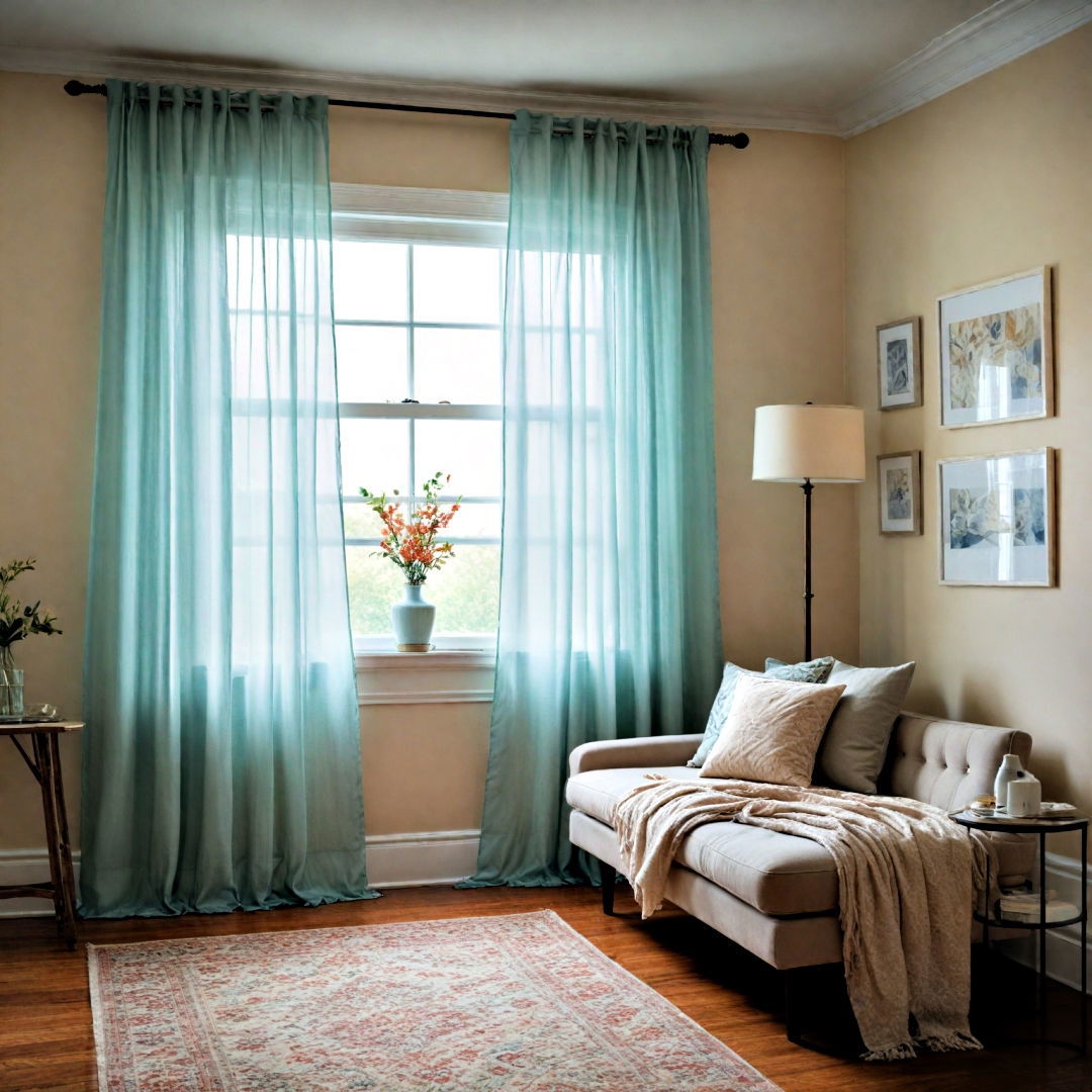 lightweight sheer curtains - 40 Aesthetic Room Ideas