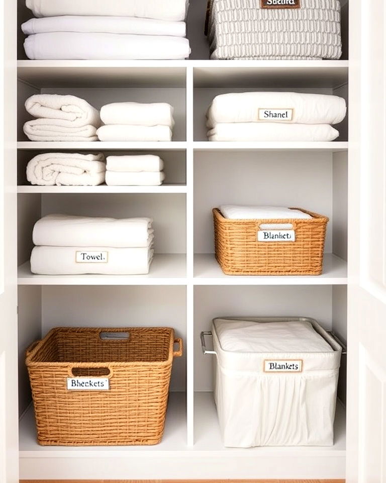 linen closet organization with labels - 30 Linen Closet Organization Ideas