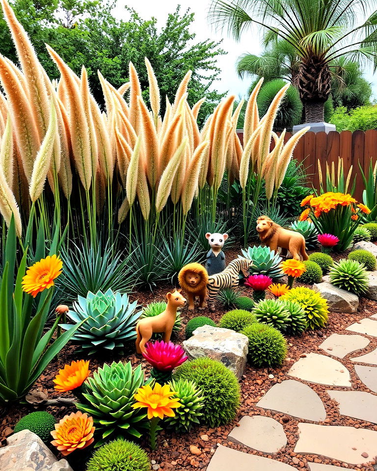 lion king inspired safari garden - 20 Disney Garden Ideas
