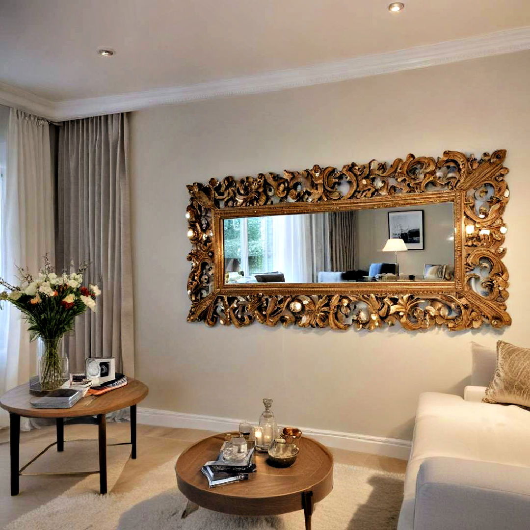 living room mirror - 40 Living Room Ideas
