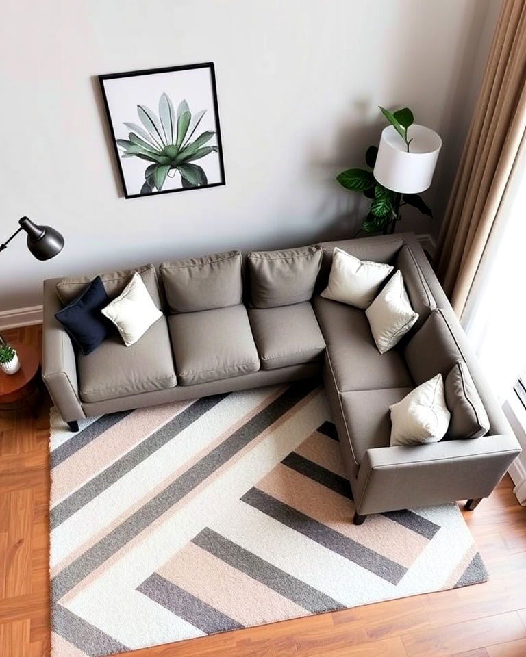living room with diagonal layout - 25 Living Room Layout Ideas
