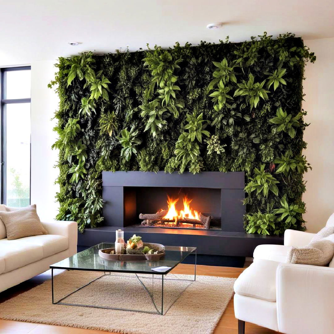 living wall with built in fireplace - 40 Modern Fireplace Ideas