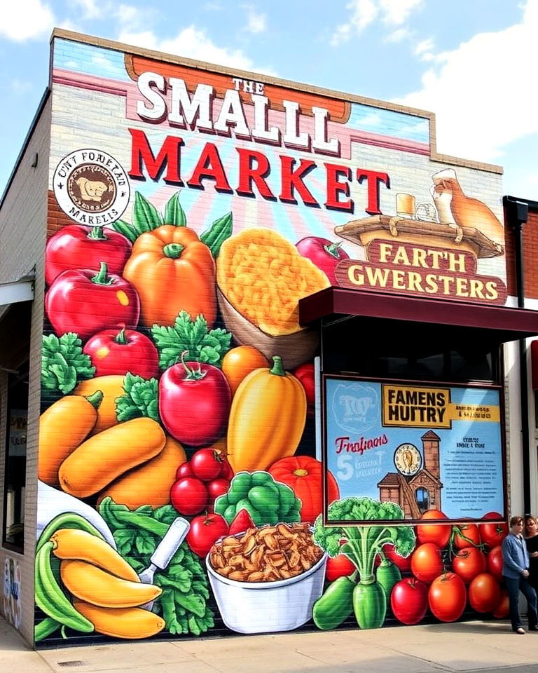 local food themed mural - 20 Small Town Murals