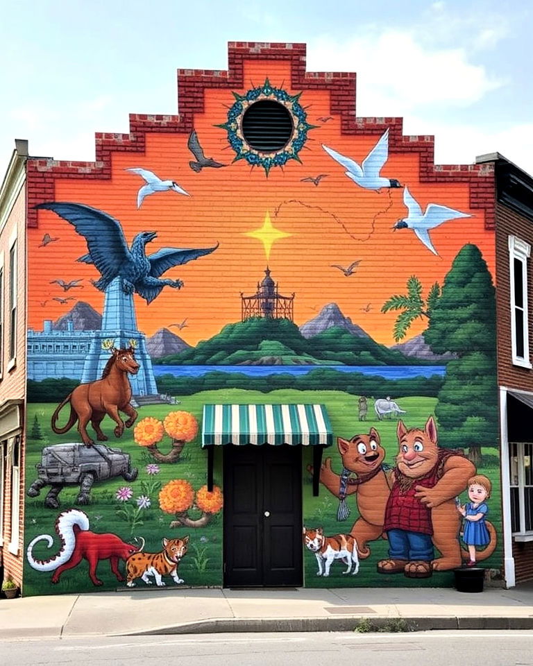 local legends and folklore mural - 20 Small Town Murals