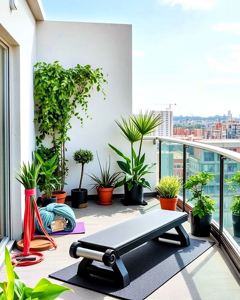 loft balcony with gym area - 20 Loft Balcony Ideas