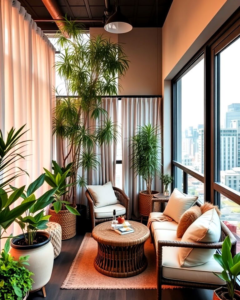 loft balcony with privacy screens - 20 Loft Balcony Ideas