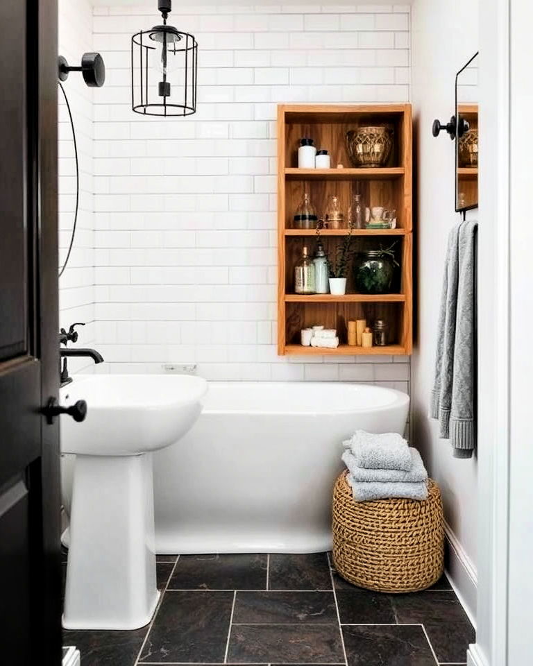 long lasting slate tiles flooring - 15 Small Bathroom Flooring Ideas