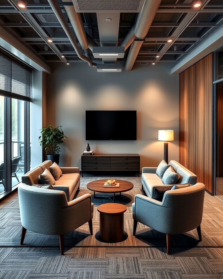 lounge area with conference room - 25 Conference Room Design Ideas and Inspiration